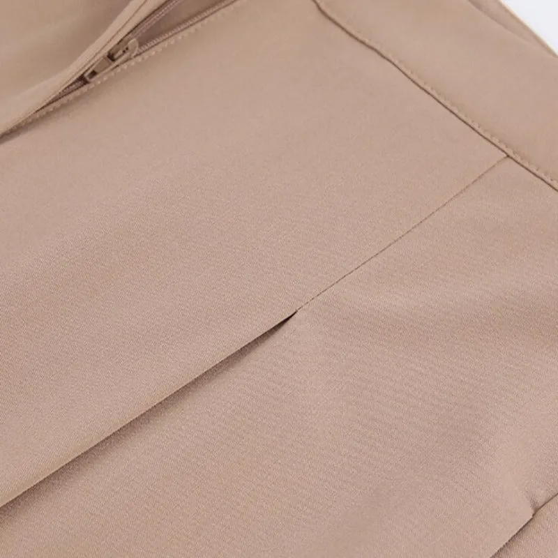 High Waist Pleated Wide Leg Pants