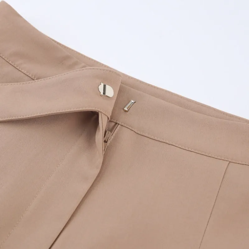 High Waist Pleated Wide Leg Pants
