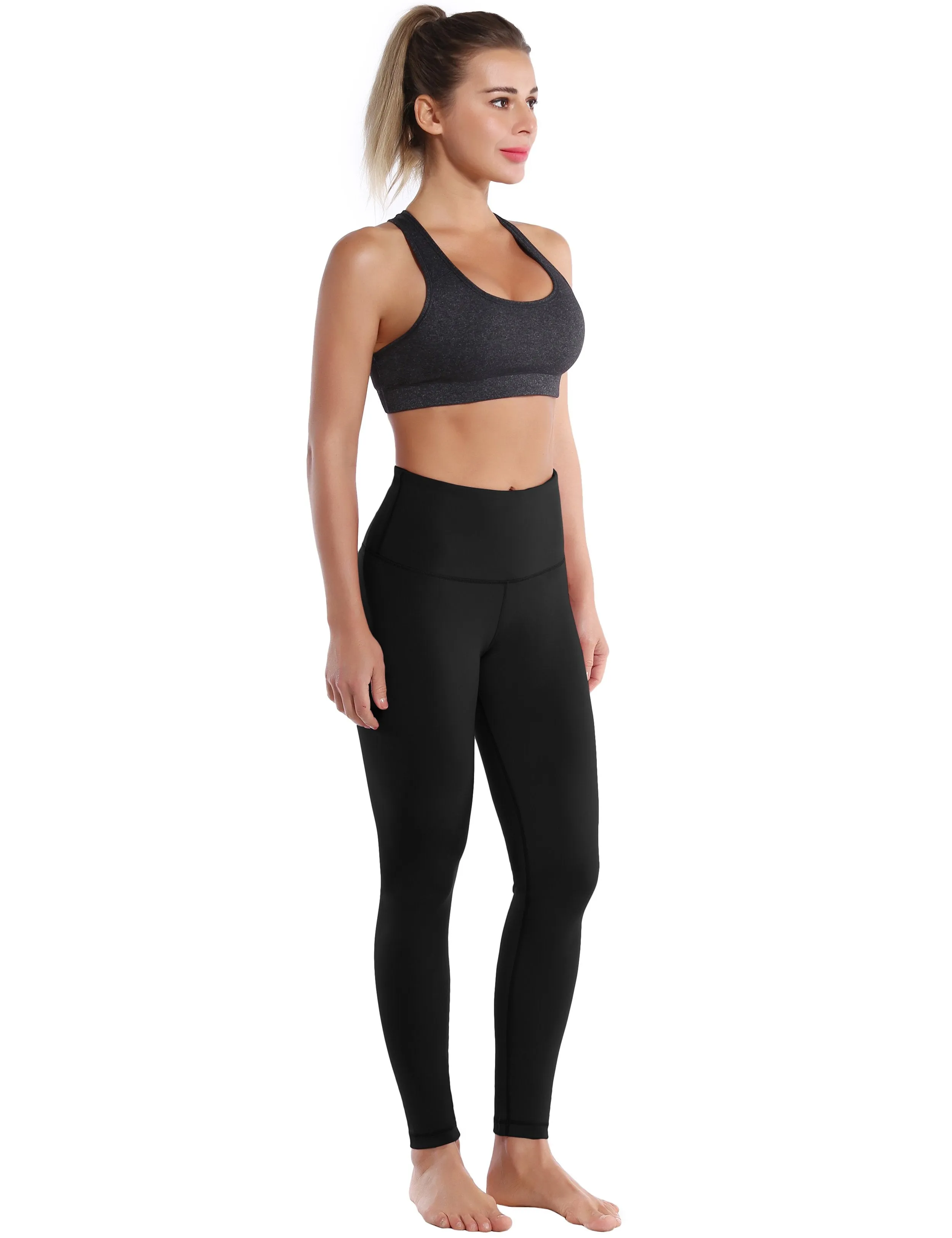 High Waist Plus Size Pants black ins_Plus Size