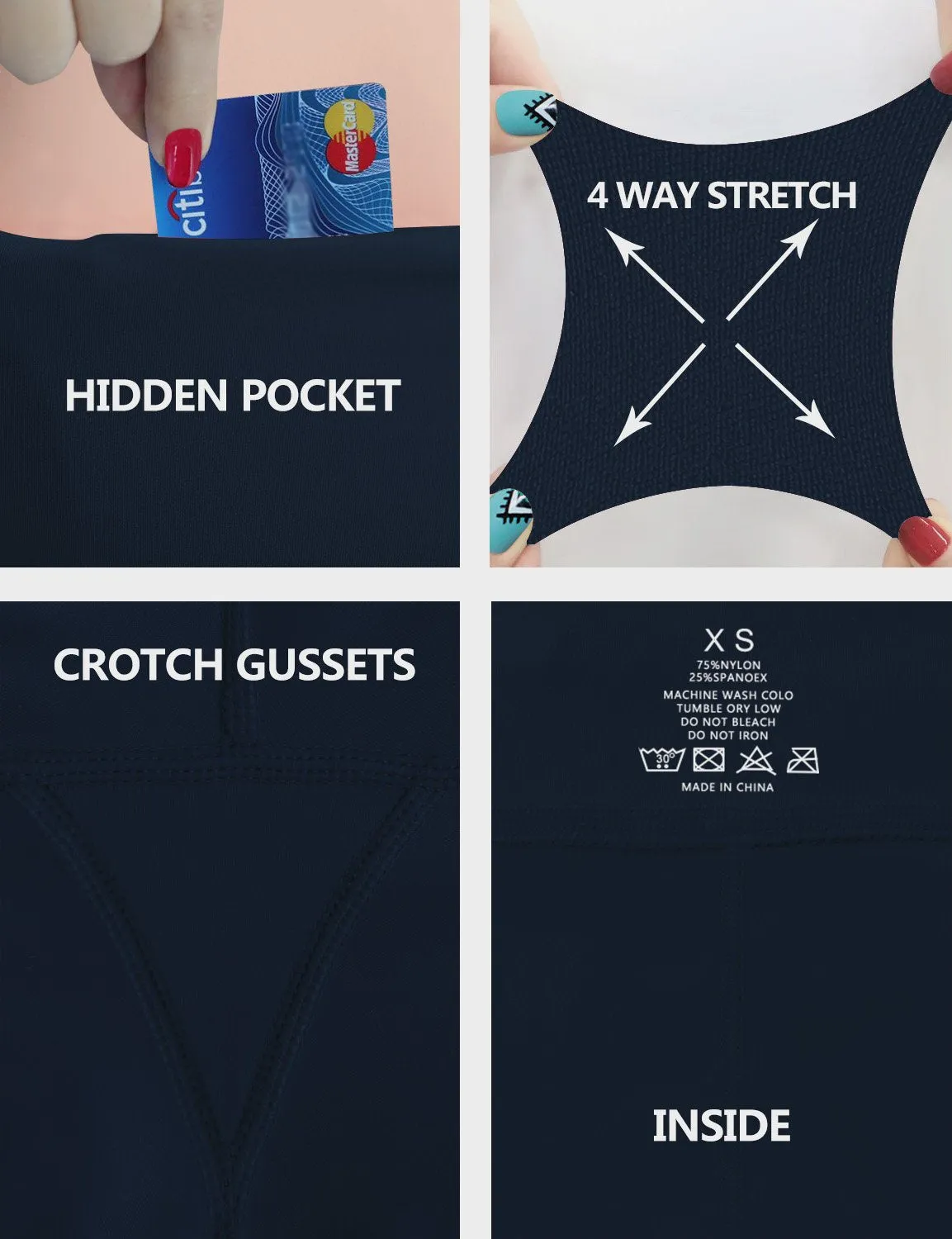 High Waist Plus Size Pants darknavy ins_Plus Size