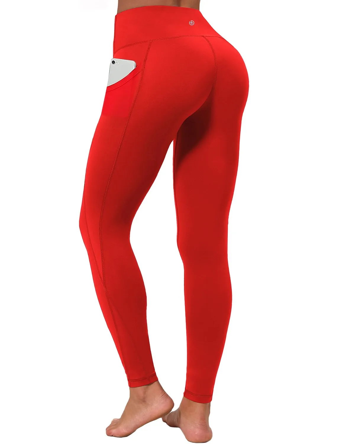 High Waist Side Pockets Jogging Pants scarlet ins_Jogging