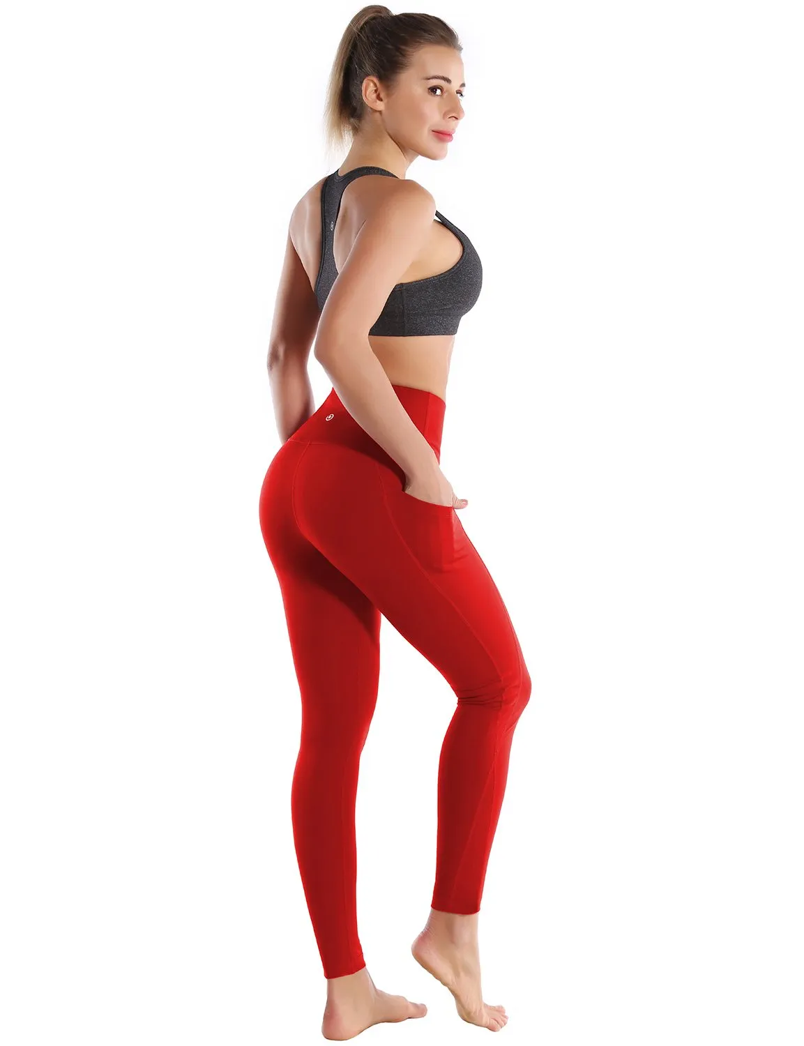High Waist Side Pockets Yoga Pants scarlet ins_yoga