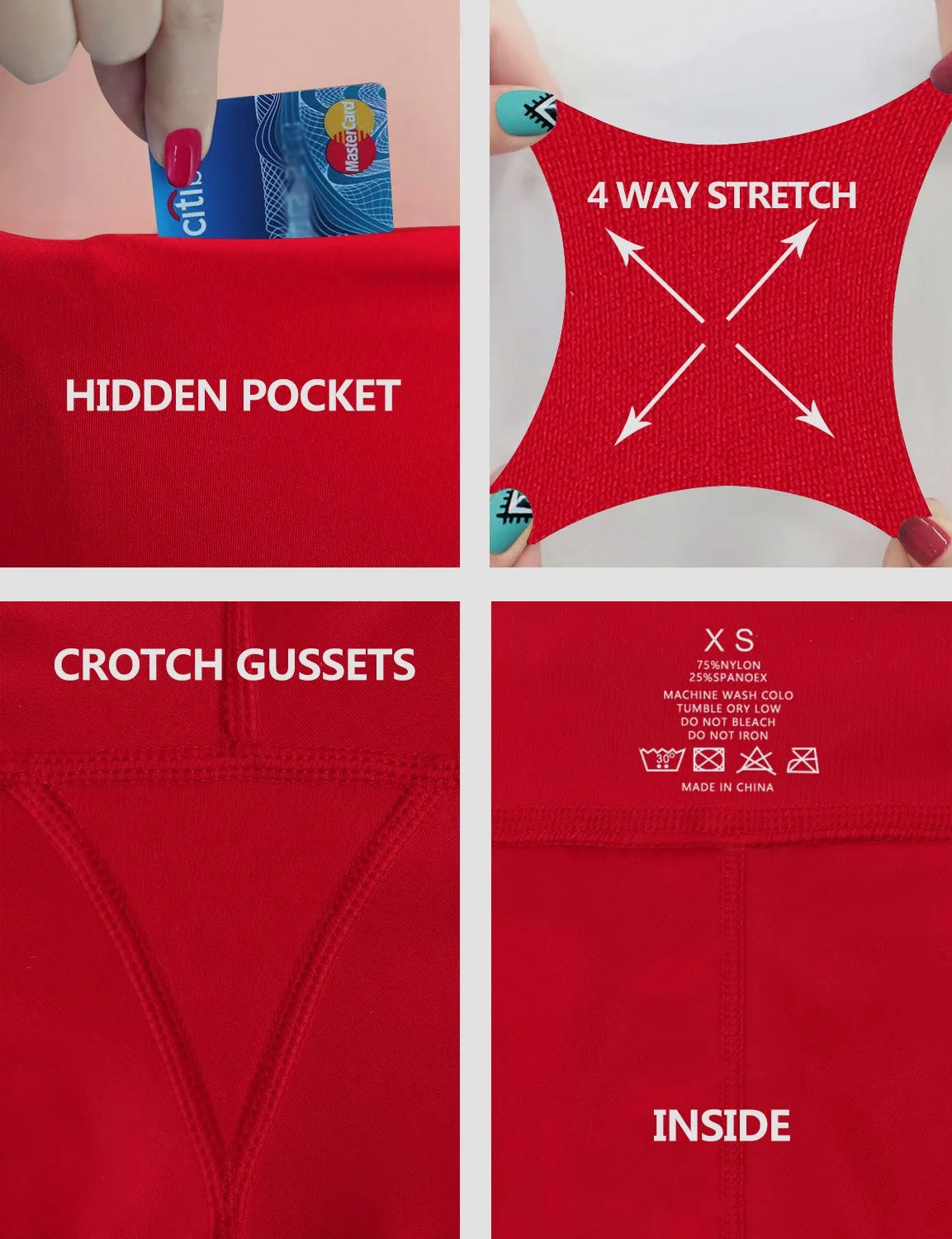 High Waist Side Pockets Yoga Pants scarlet ins_yoga