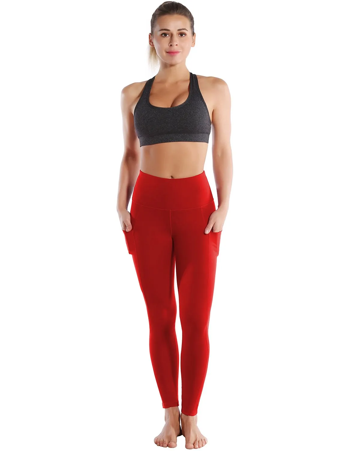 High Waist Side Pockets Yoga Pants scarlet ins_yoga