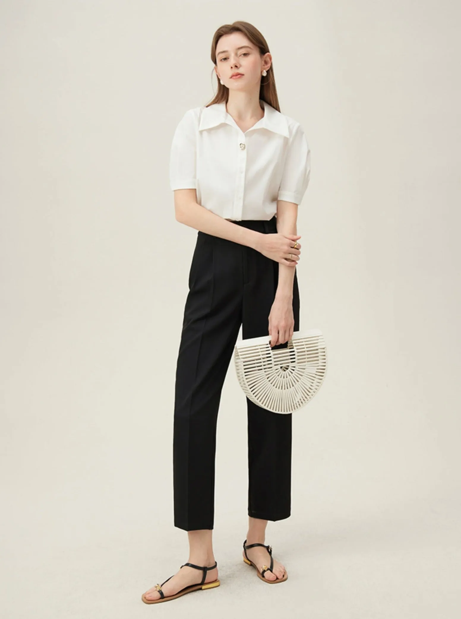High Waist Suit Loose Slim Tapered Pants