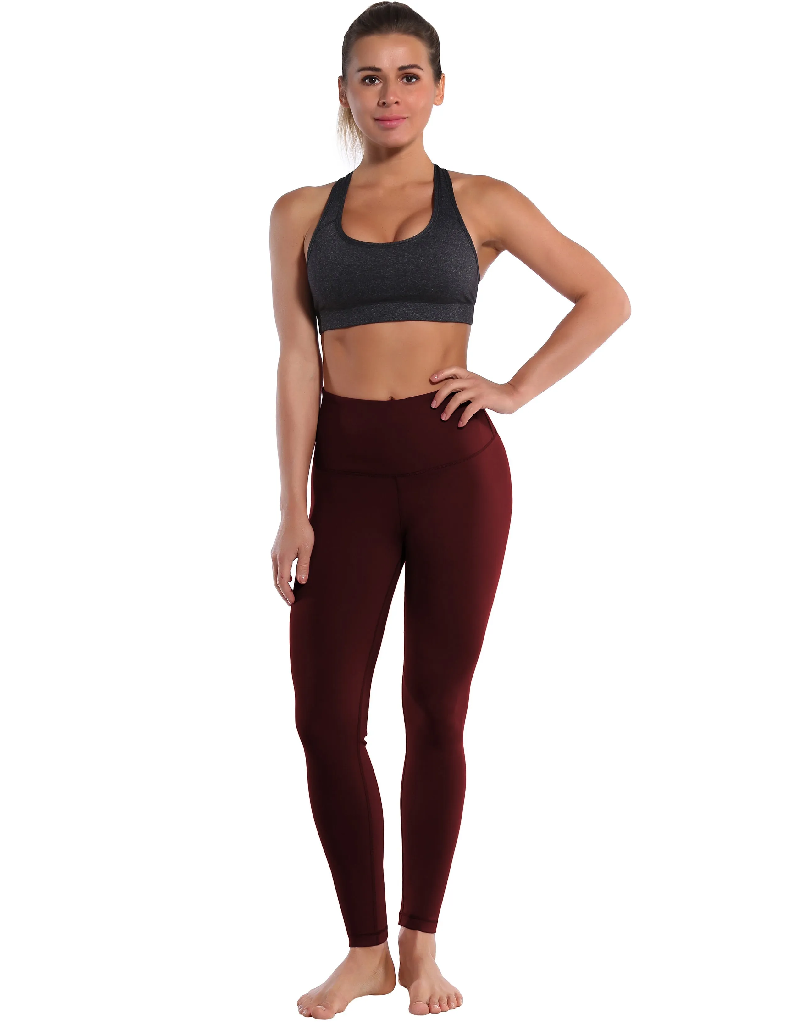 High Waist Tall Size Pants cherryred_Tall Size