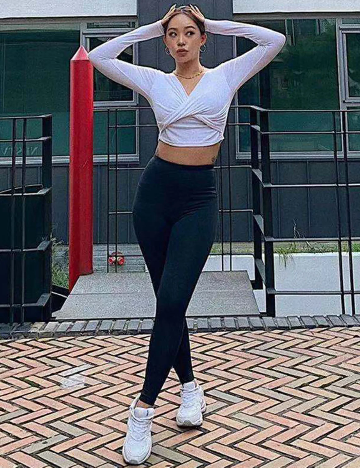 High Waist Tall Size Pants darknavy ins_Tall Size
