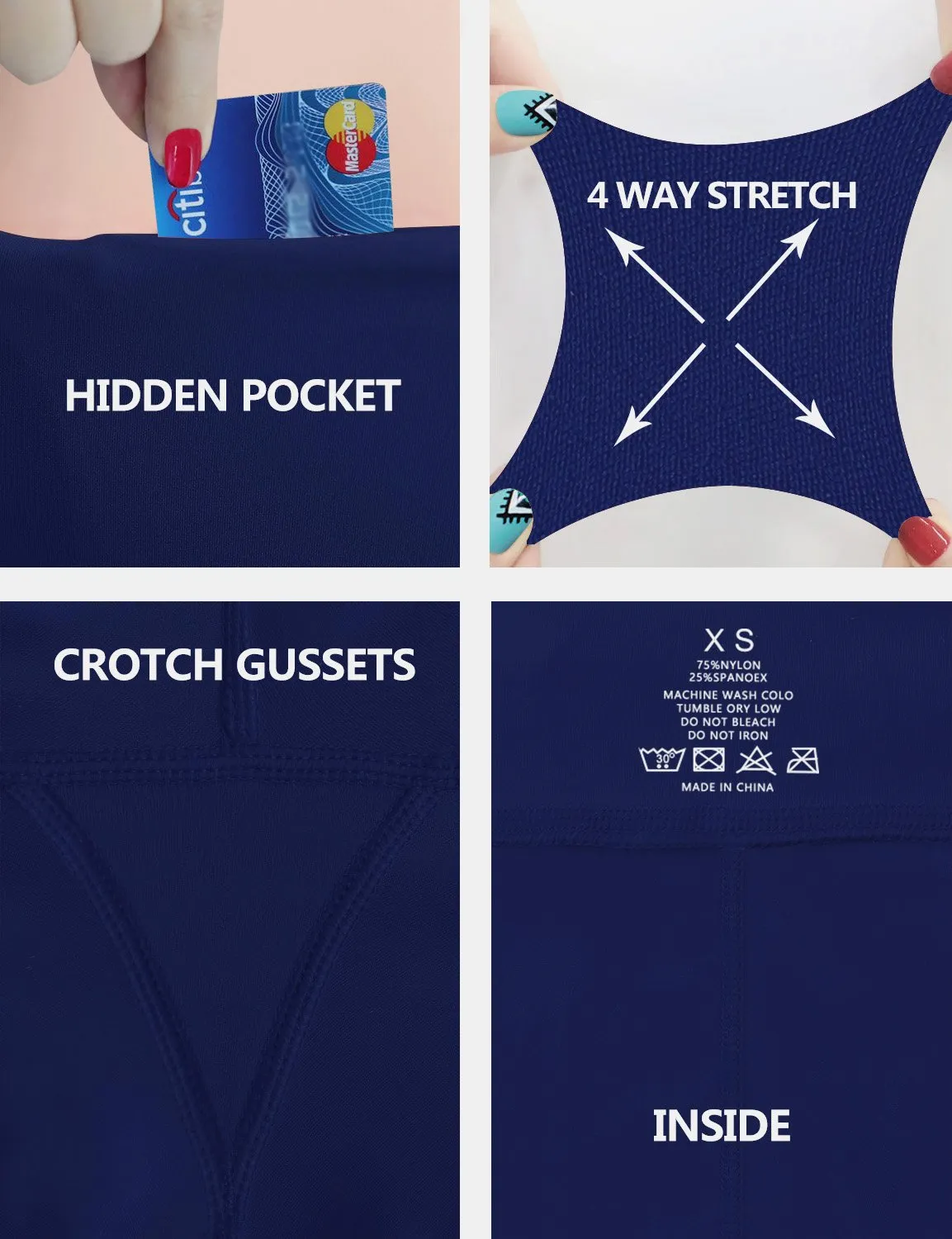 High Waist Tall Size Pants navy ins_Tall Size