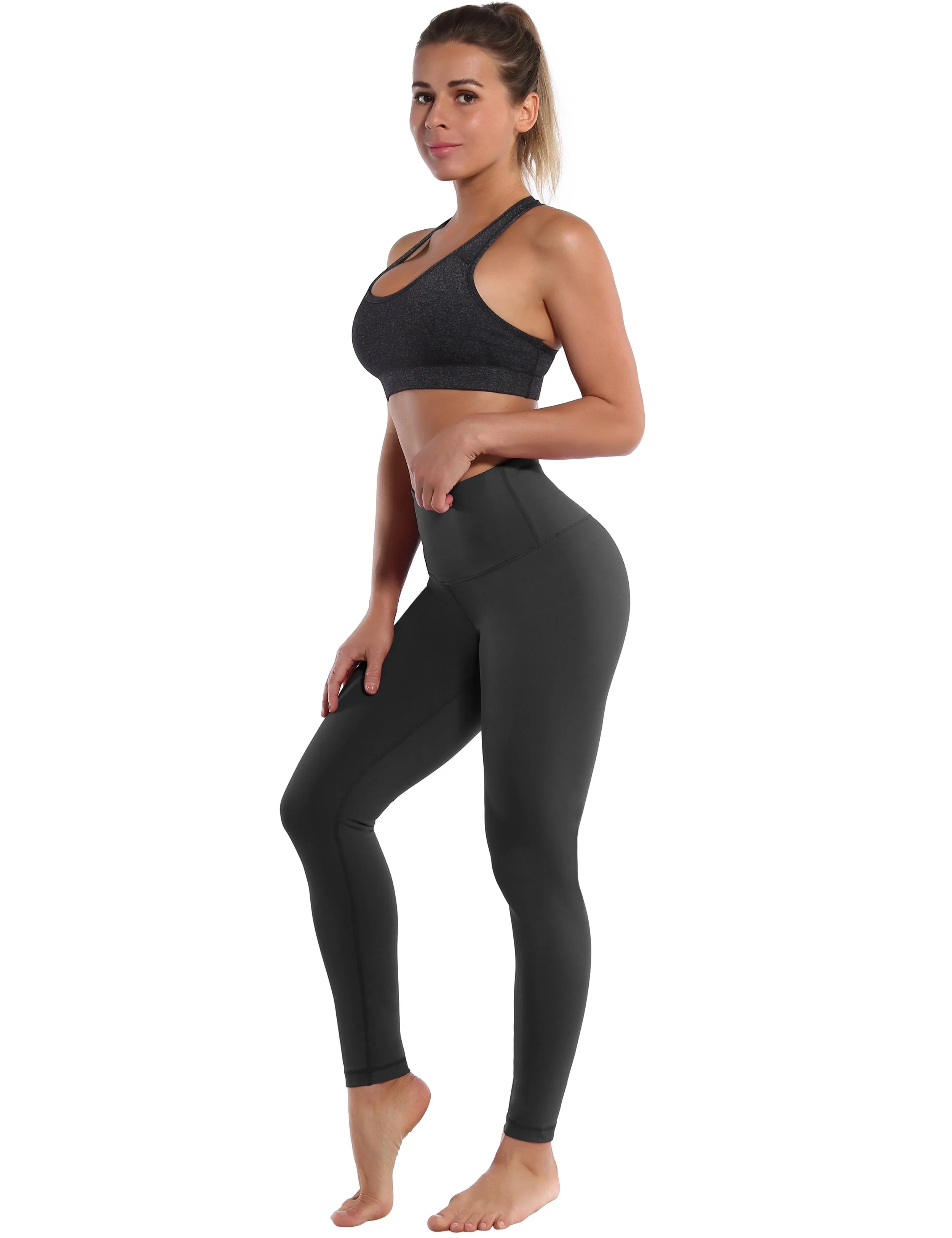 High Waist Tall Size Pants shadowcharcoal ins_Tall Size