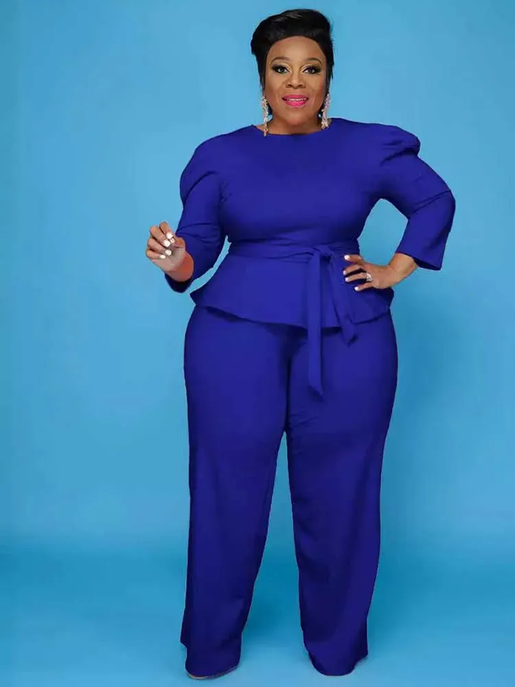 High Waist Top and Pants Business Official Suits