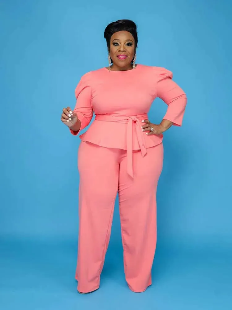 High Waist Top and Pants Business Official Suits