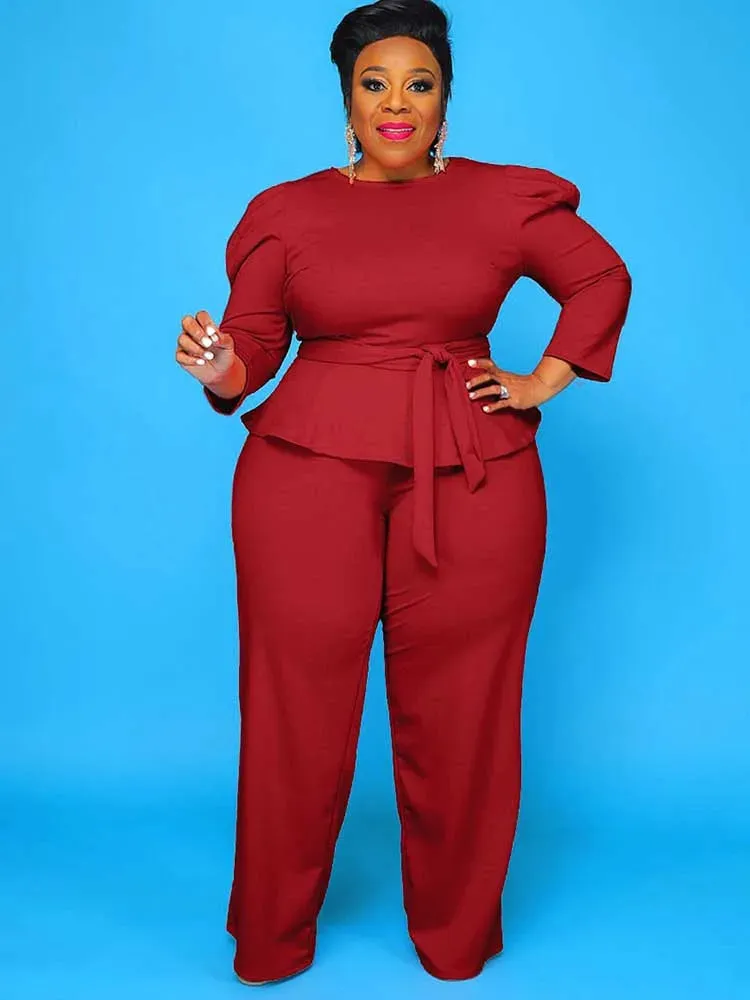 High Waist Top and Pants Business Official Suits