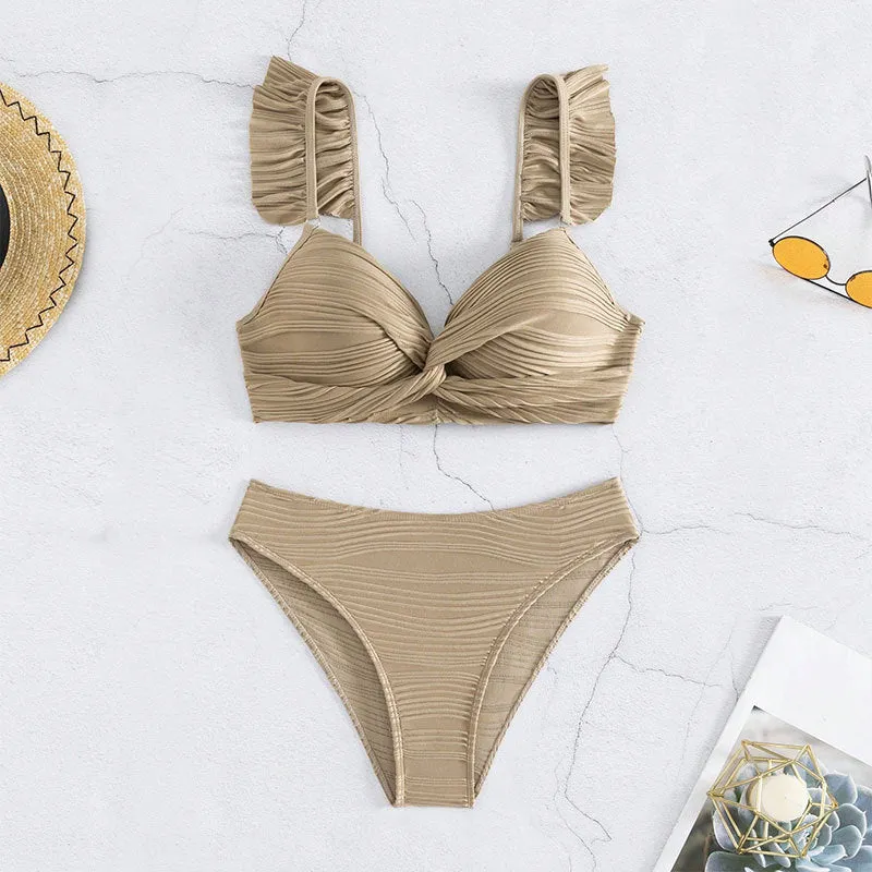 High Waist Triangle Split bikini
