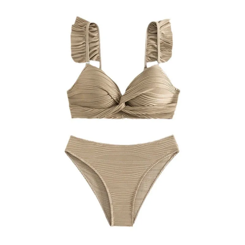 High Waist Triangle Split bikini
