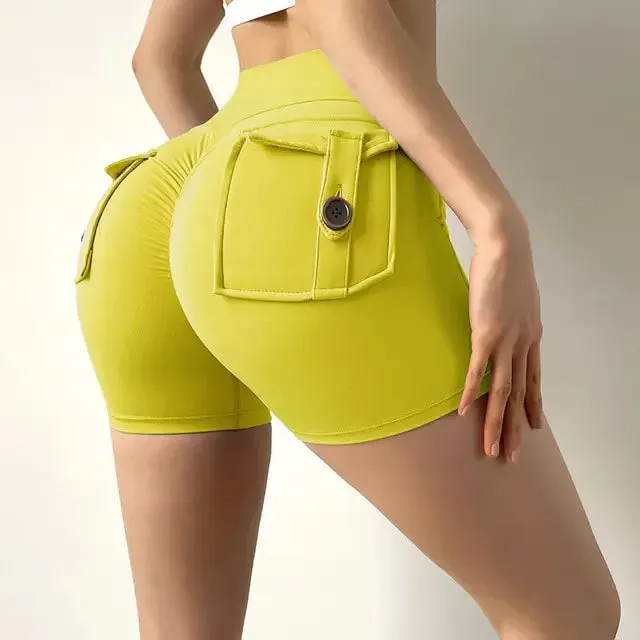 High Waist Workout Push Up Shorts