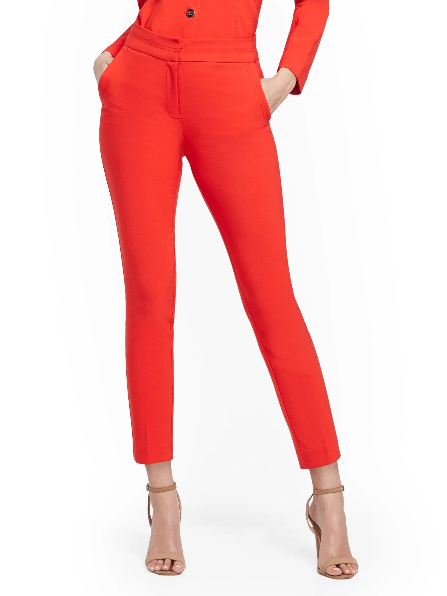 High-Waisted Ankle Pant - Two-Way Stretch - 7th Avenue