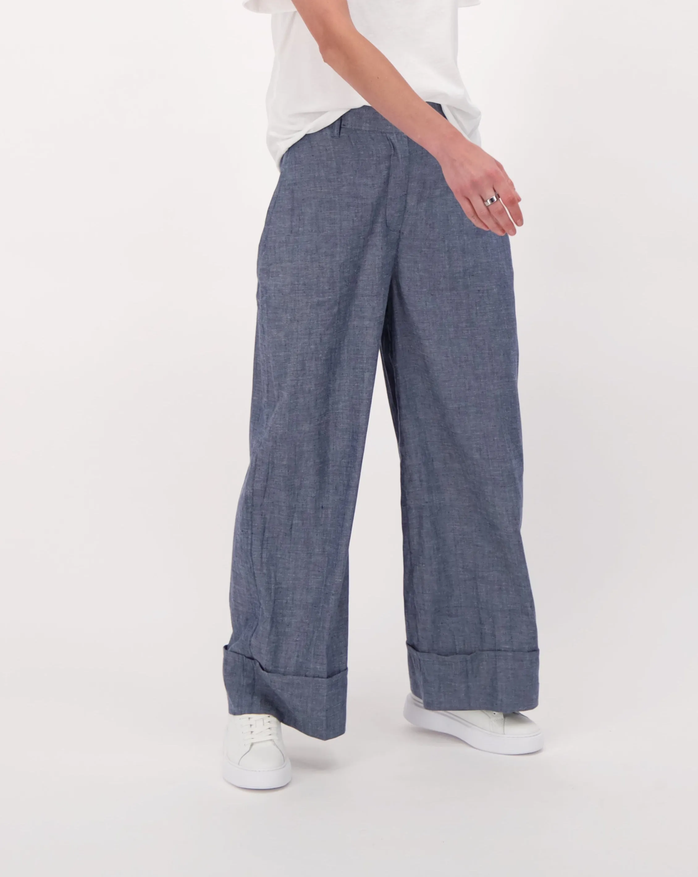 High Waisted Linen Wide Leg Pants