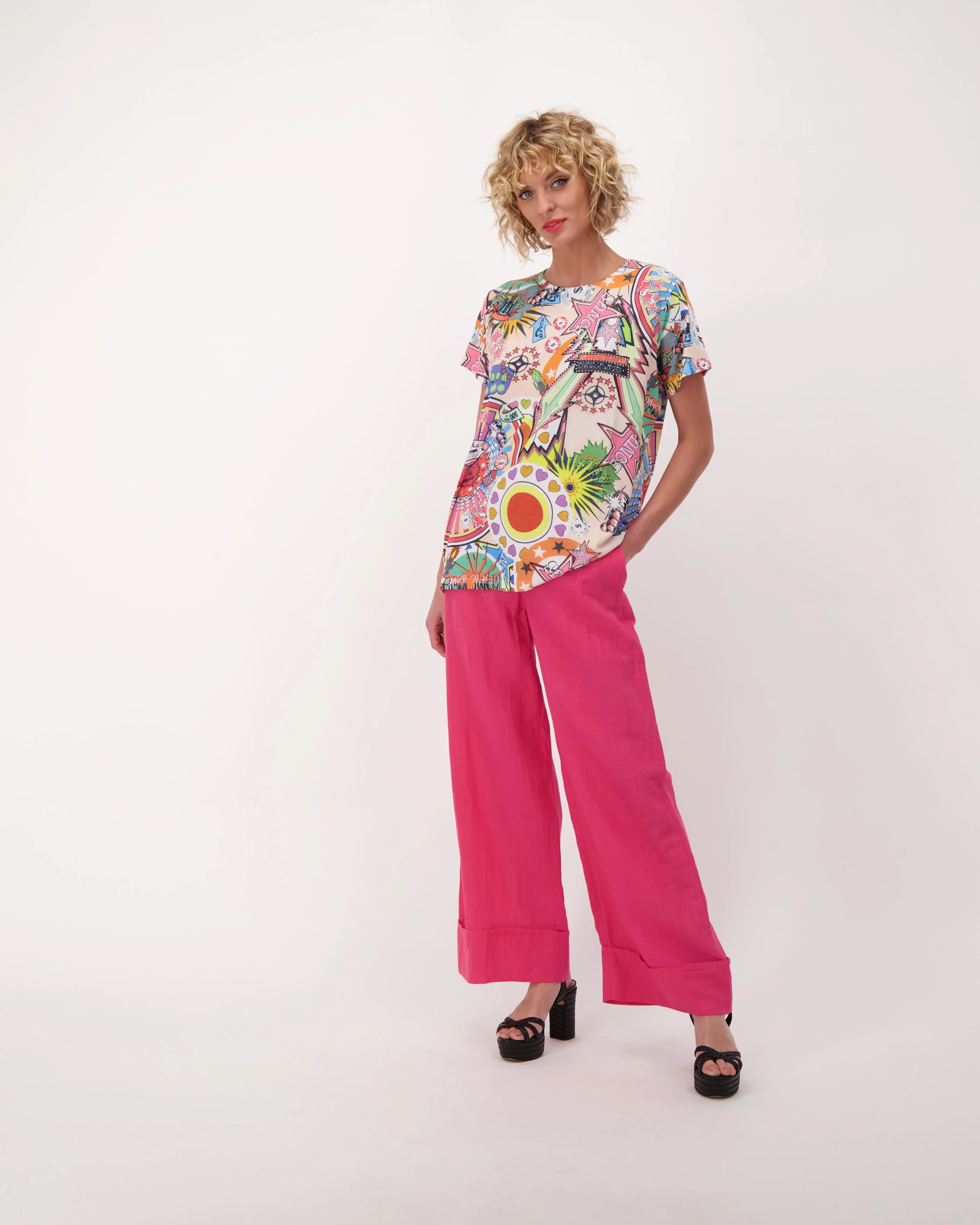 High Waisted Linen Wide Leg Pants