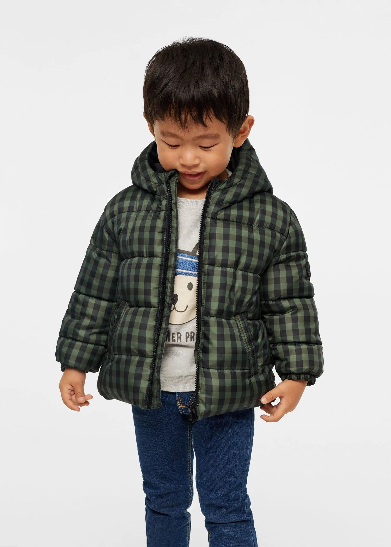 Hood quilted coat