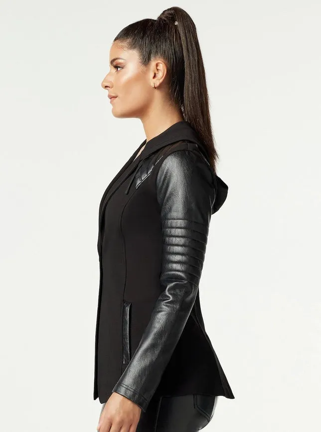 Hooded Blazer - Black