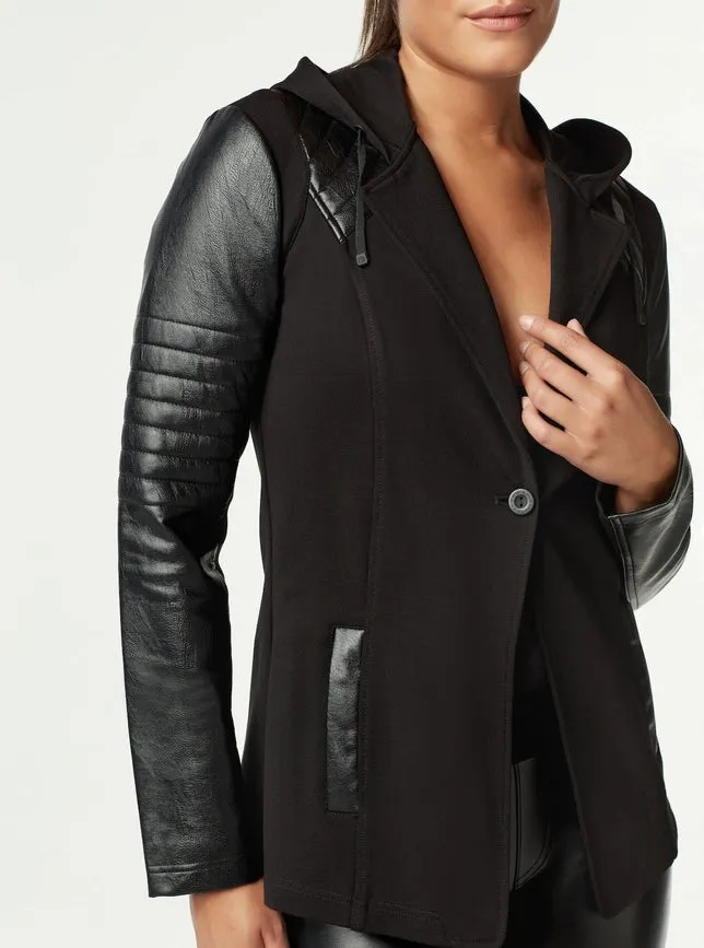 Hooded Blazer - Black