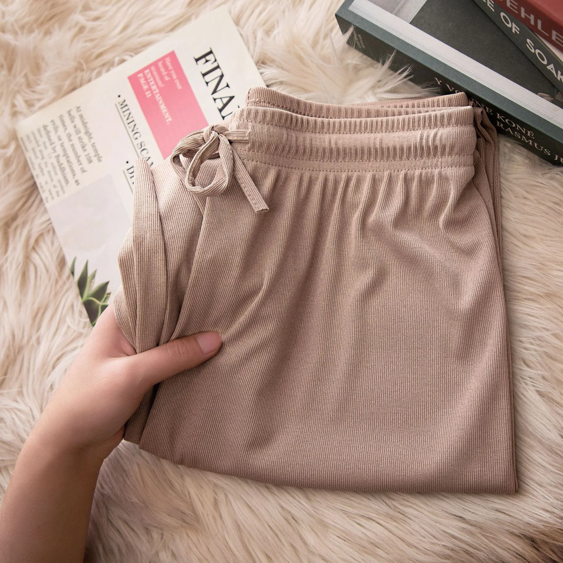 Ice Silk Wide-Leg Pants