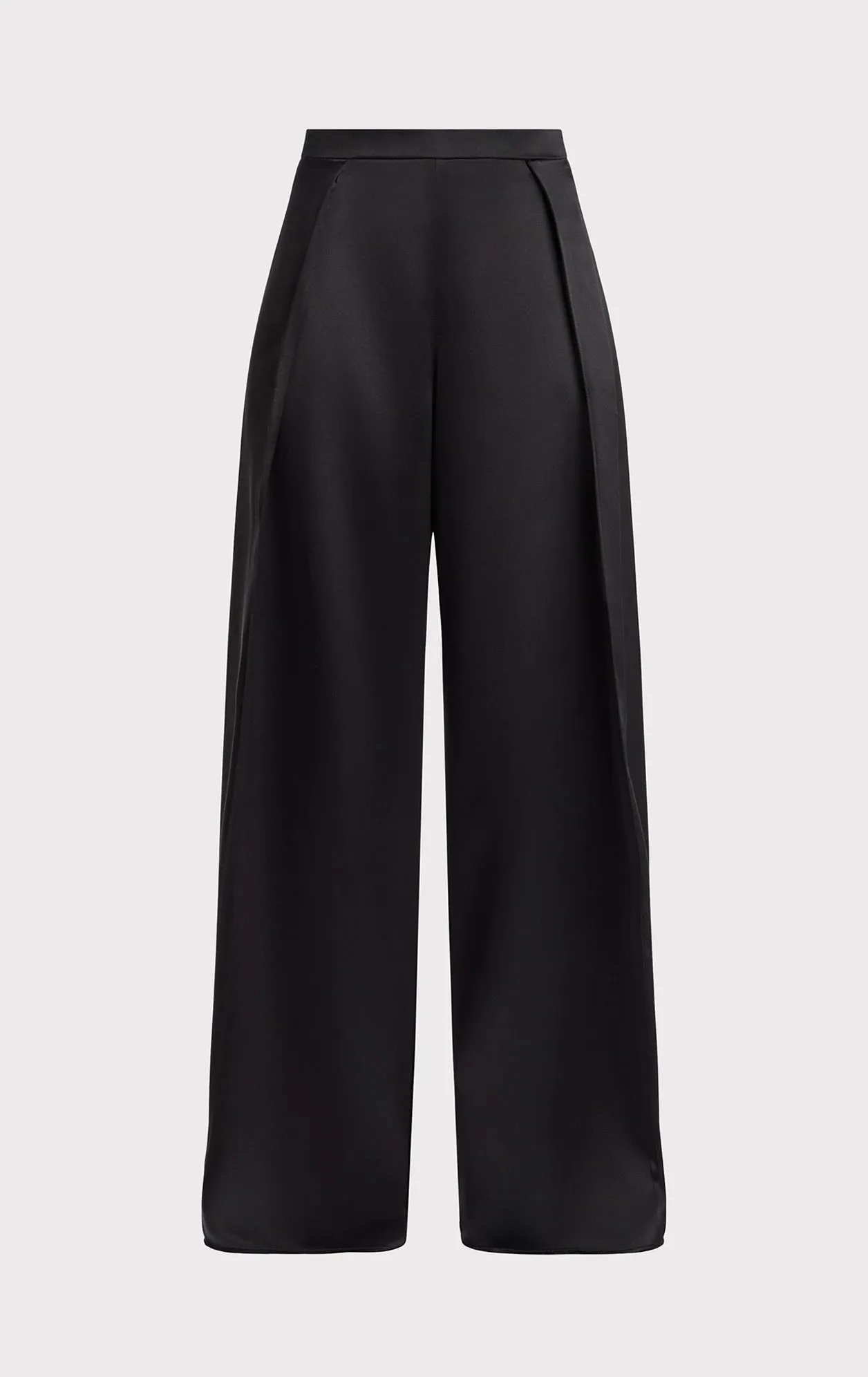 ICON HIGH WAIST SILK WIDE LEG PANTS