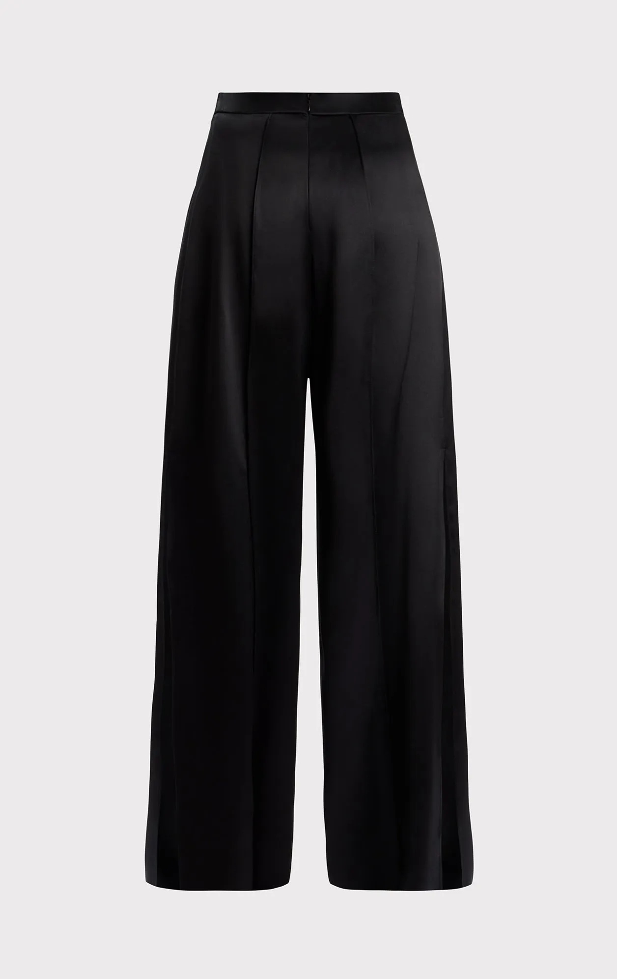 ICON HIGH WAIST SILK WIDE LEG PANTS