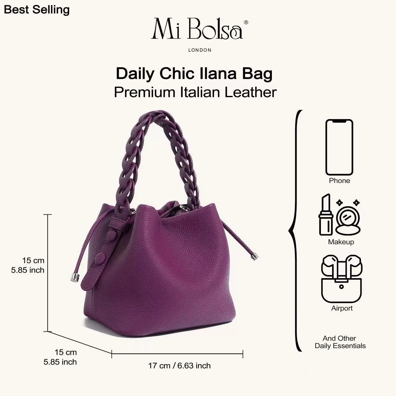 Ilana Top Handle- Brown
