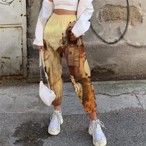 Indios Pants Women Horse High Waist Pants War Trouser Women Sweatpants