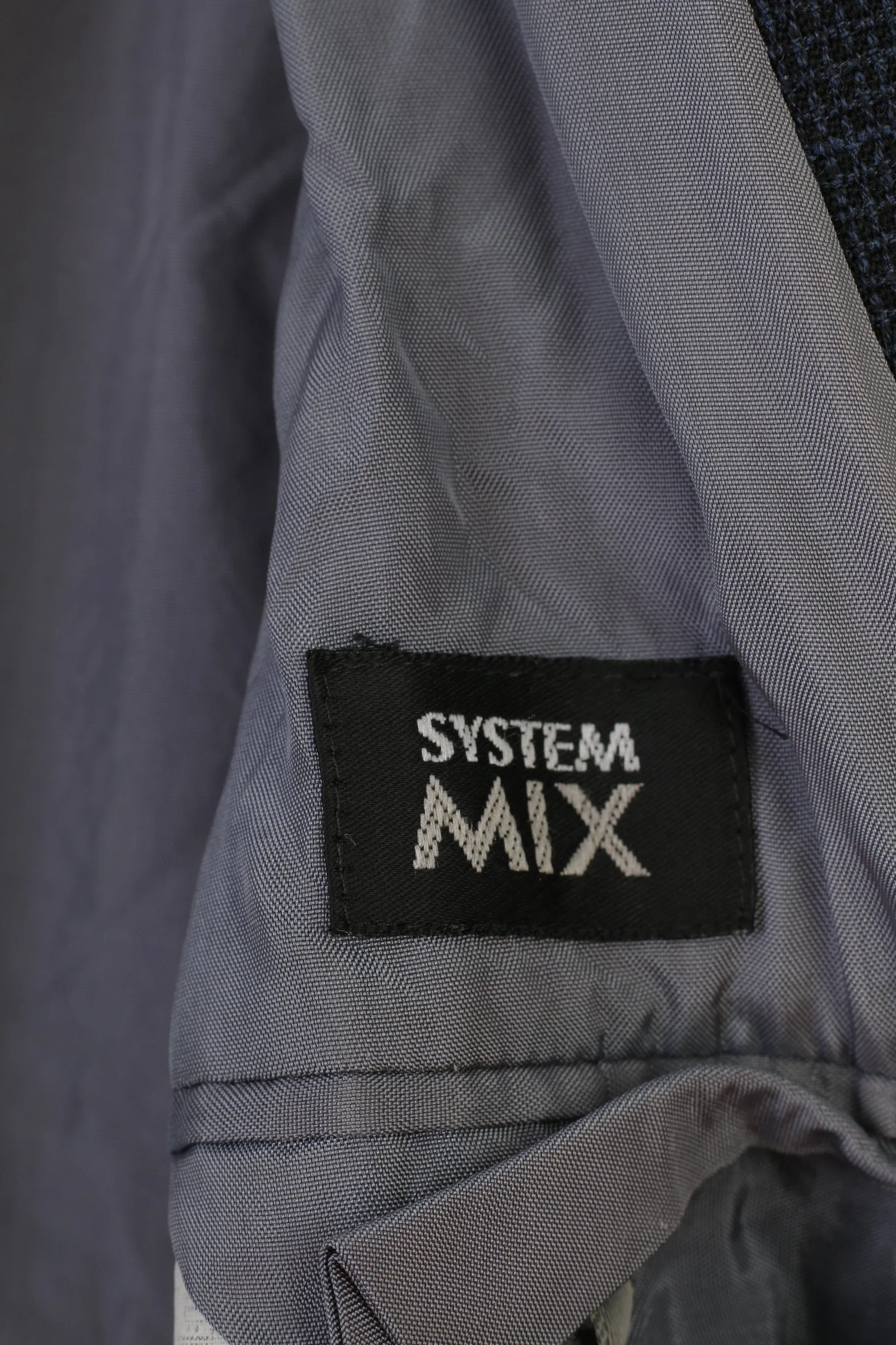 Intermoda Men 54 Blazer Navy Checkered Single Breasted Collar Vintage Classic System Mix Top