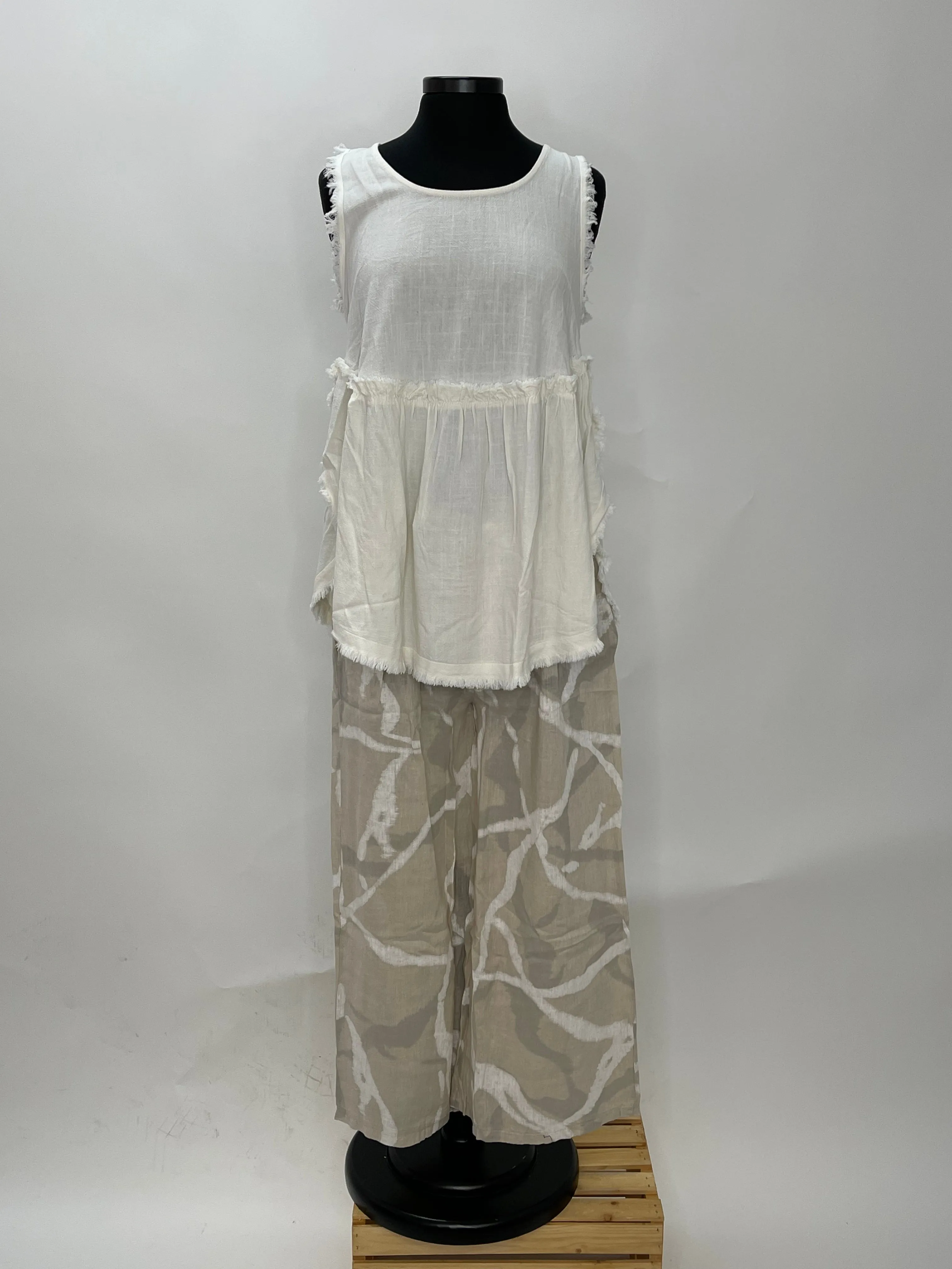 Ivory Sleeveless Tank Top