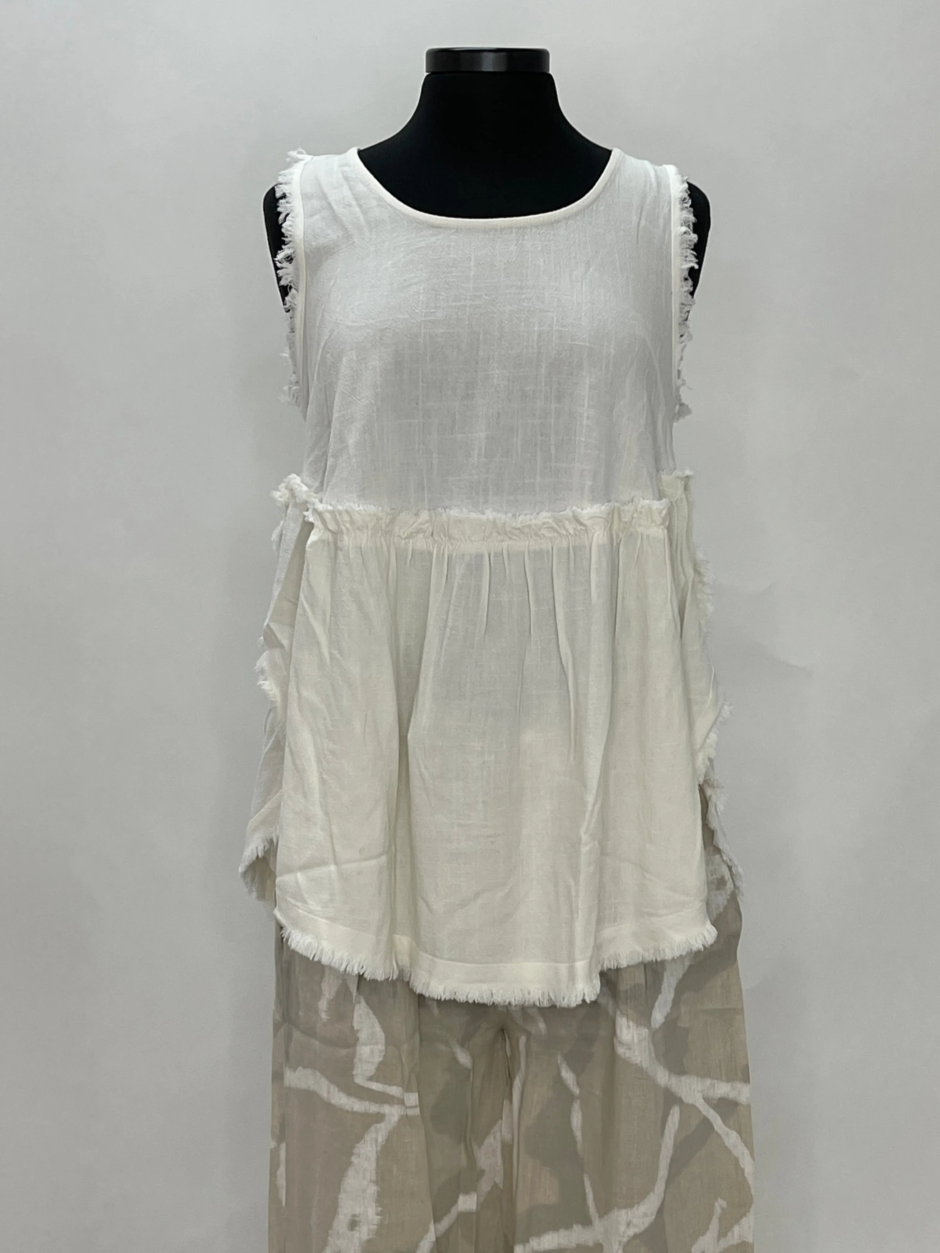 Ivory Sleeveless Tank Top