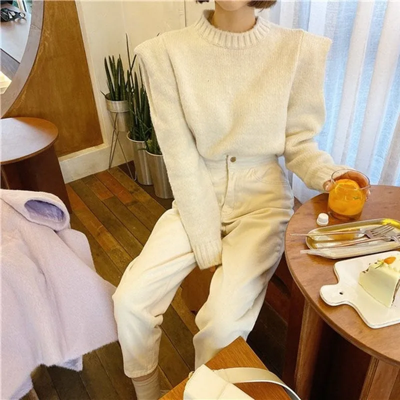 Joskaa Christmas Gift Women Harem Jeans Pants Fashion High Waist Loose White Denim Jeans Female Buttons Trousers Spring New Streetwear Pantalon 10391