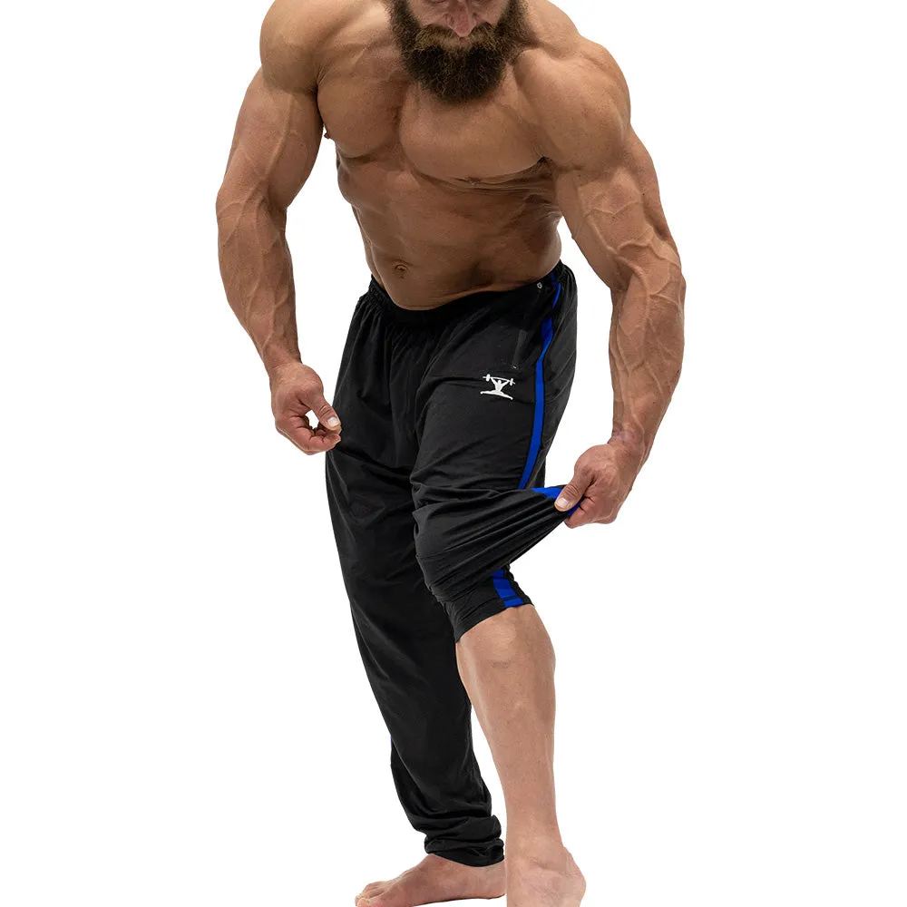 Jujimufu Stretchy Pants - Black w/ Blue