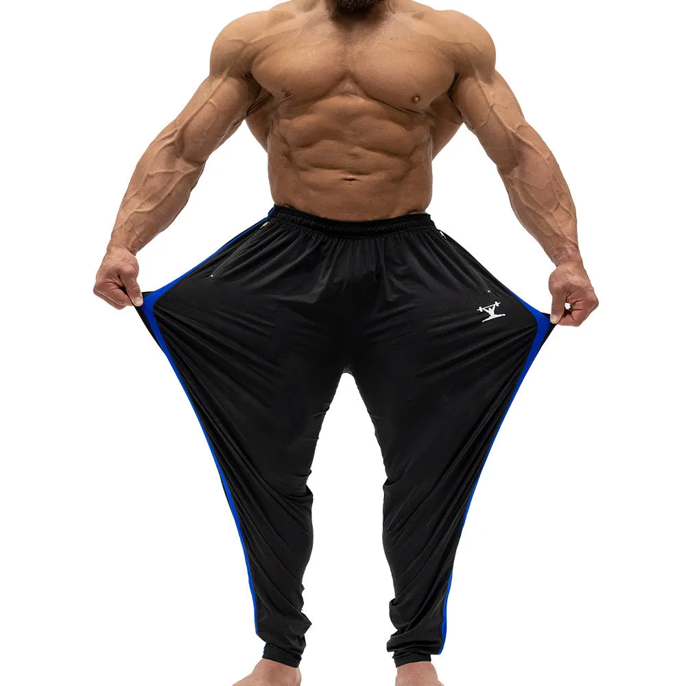 Jujimufu Stretchy Pants - Black w/ Blue