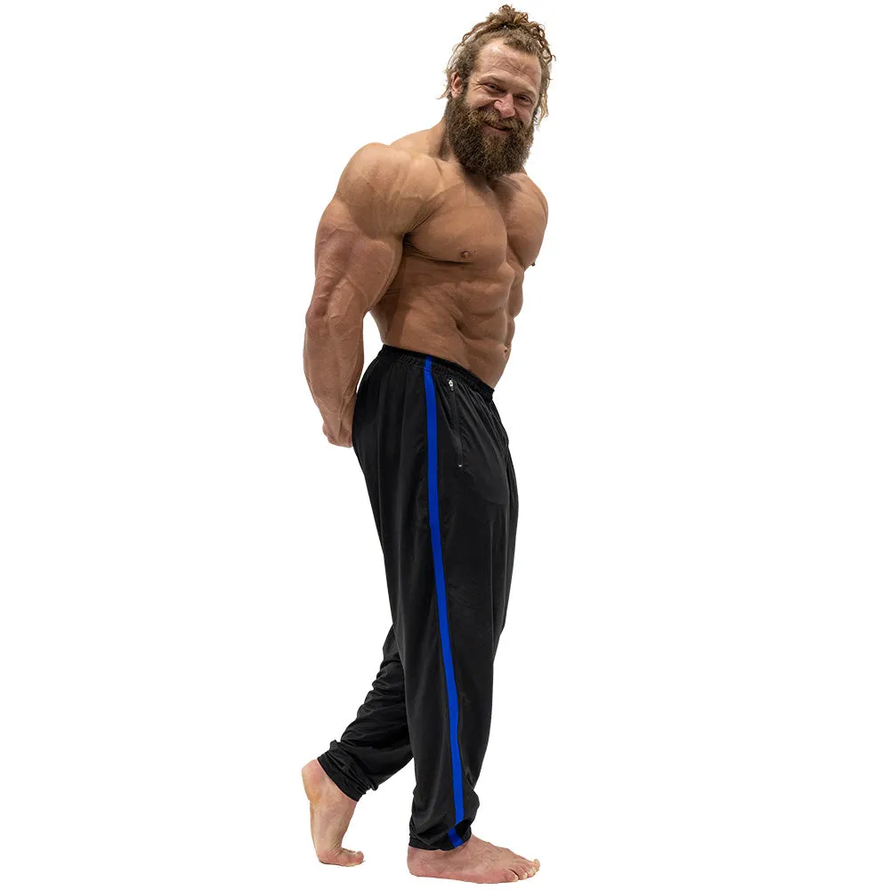 Jujimufu Stretchy Pants - Black w/ Blue