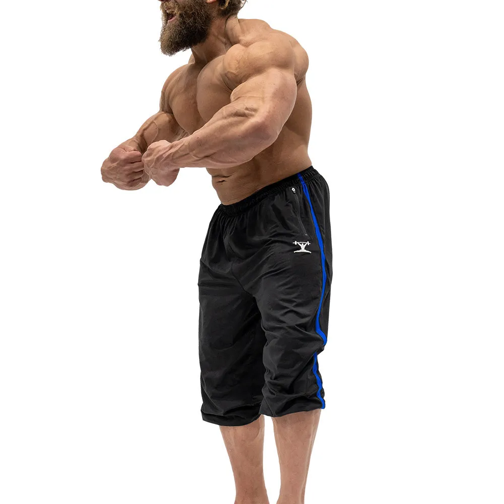 Jujimufu Stretchy Pants - Black w/ Blue