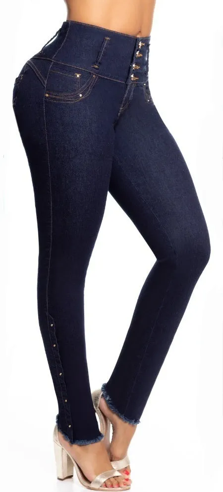 Juliana Push Up Jeans - High Waisted - Dark Blue