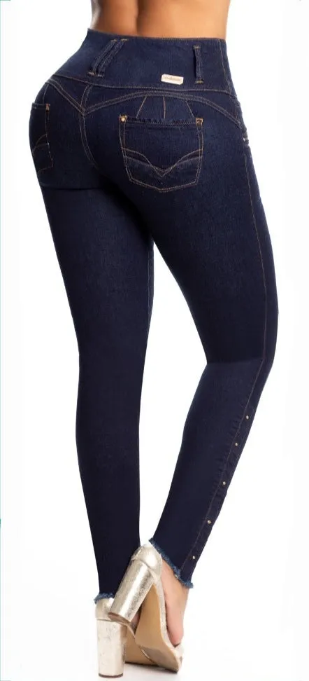 Juliana Push Up Jeans - High Waisted - Dark Blue