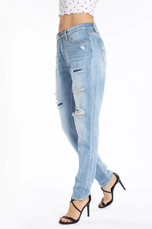 Kancan - Taylor High Rise Mended Boyfriend Jeans