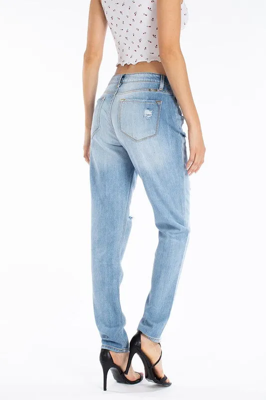 Kancan - Taylor High Rise Mended Boyfriend Jeans