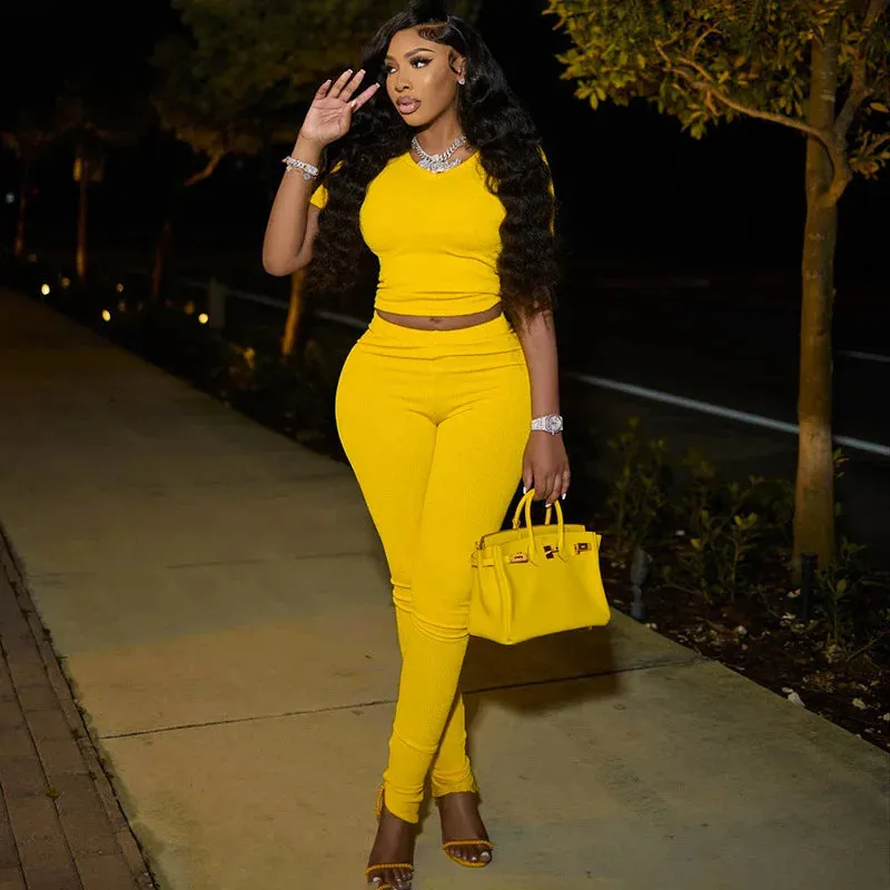Karley Ribbed Pants Set
