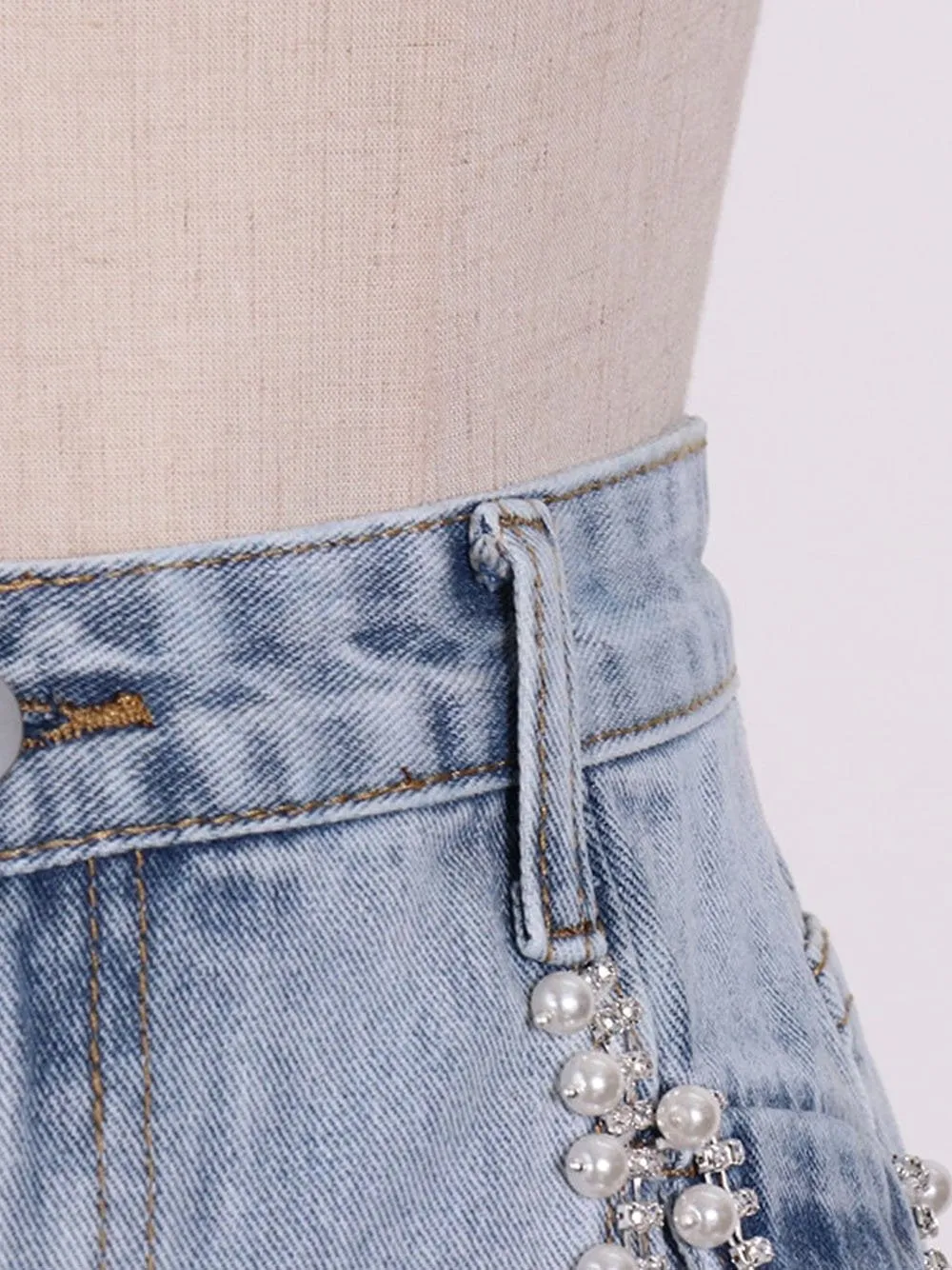 KARRA High Waist Denim Shorts