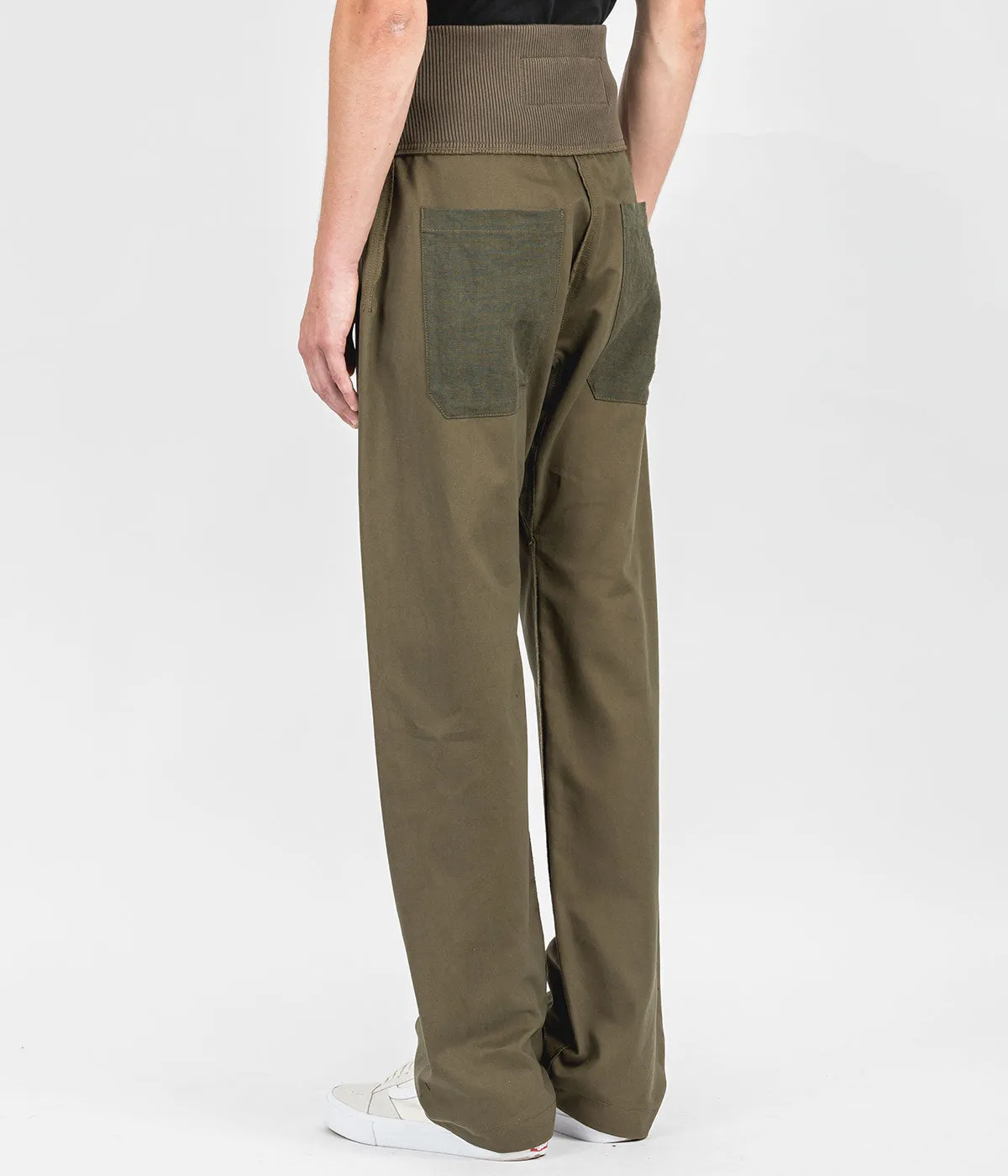 Khaki Green Buttoned Pants