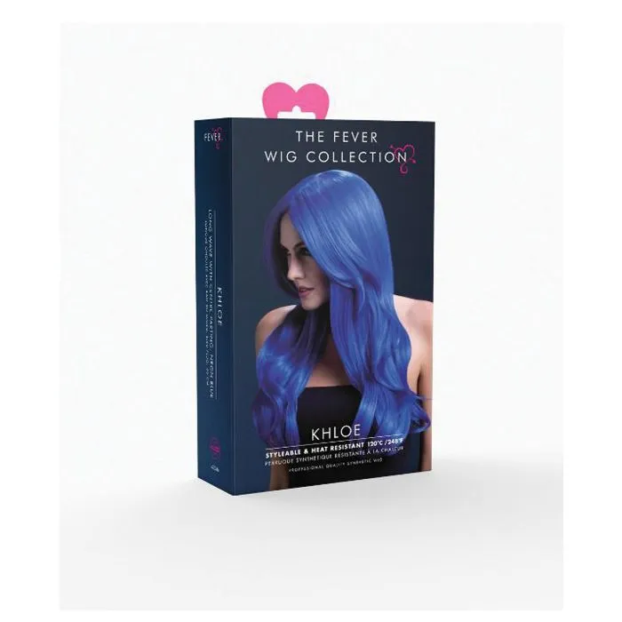 Khloe Long Neon Blue Hair Wig