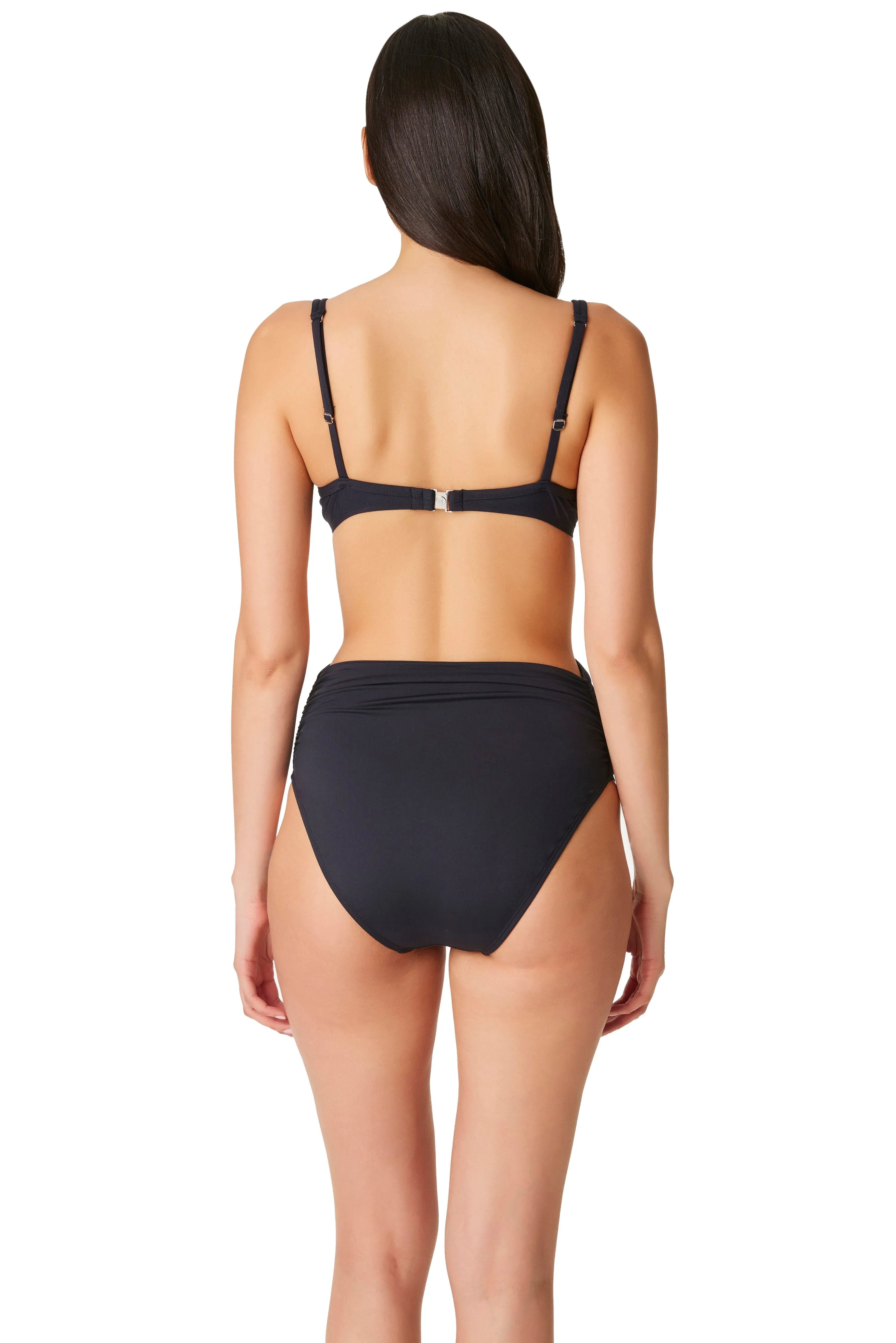 Kore Shirred High Waist Bikini Bottom