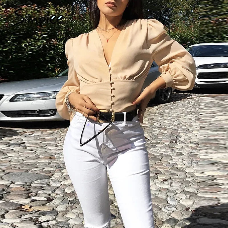 Lantern Sleeve Boho Top