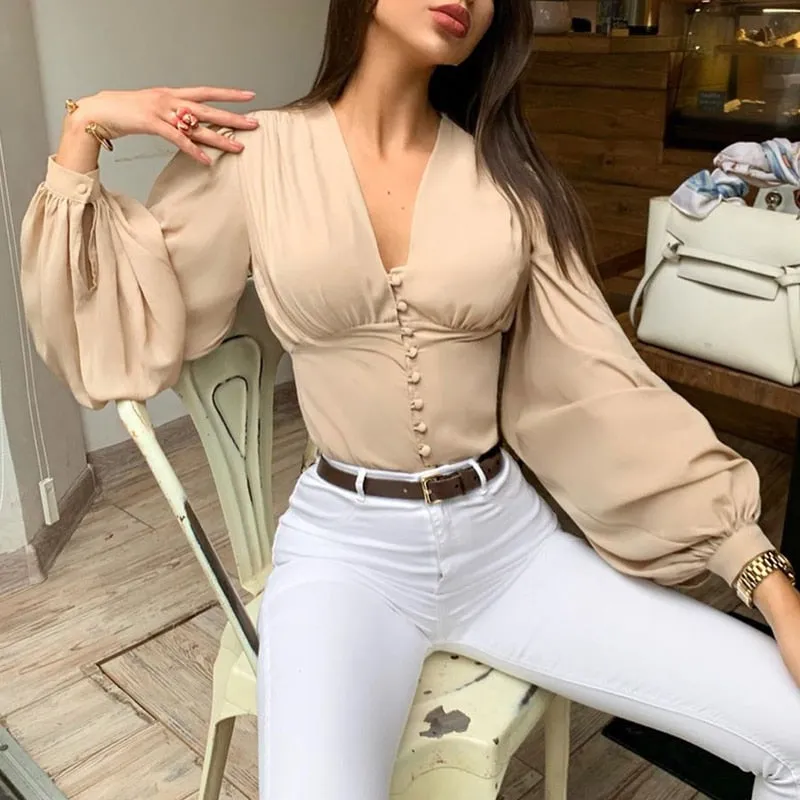 Lantern Sleeve Boho Top