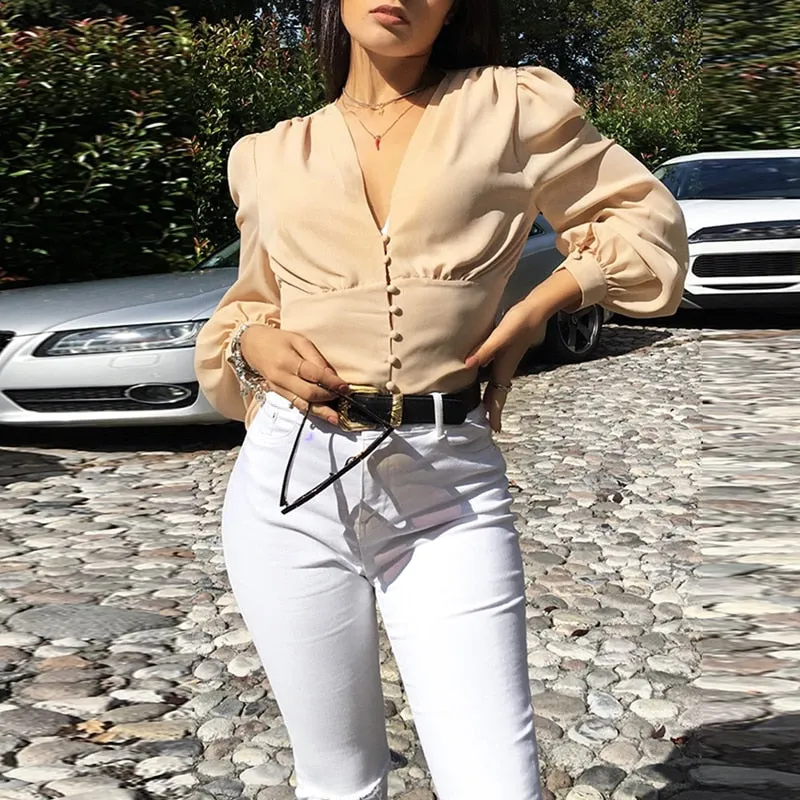 Lantern Sleeve Boho Top